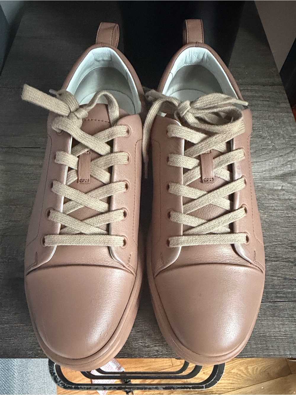 Hermes’ Happy Leather Sneakers in Dusty Pink - Picture 5 of 8